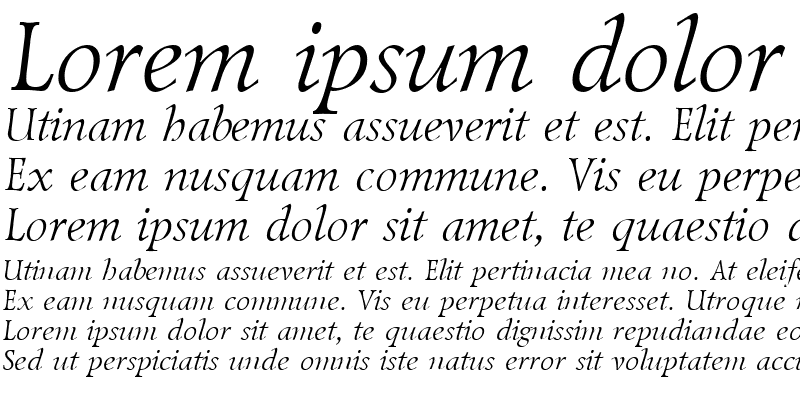 Sample of LazurskiCTT Italic