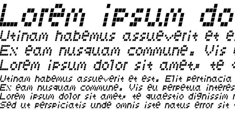 Sample of LCD Italic