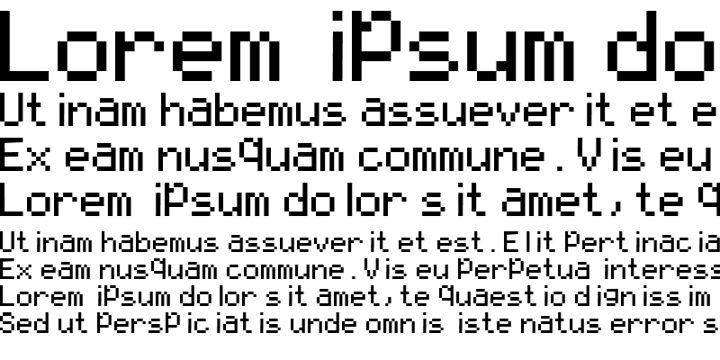 Sample of lcdfont
