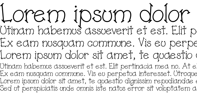 Sample of LD Slash Serif