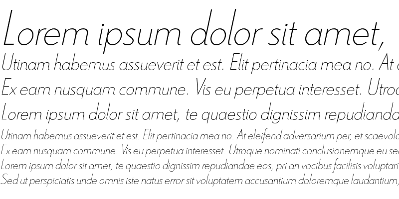 Sample of Le Havre Thin Italic Thin Italic