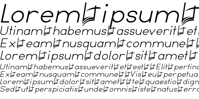 Sample of Leal italic