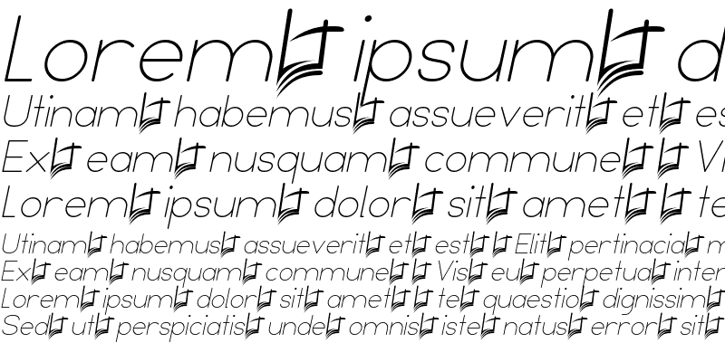 Sample of Leal Thin Italic
