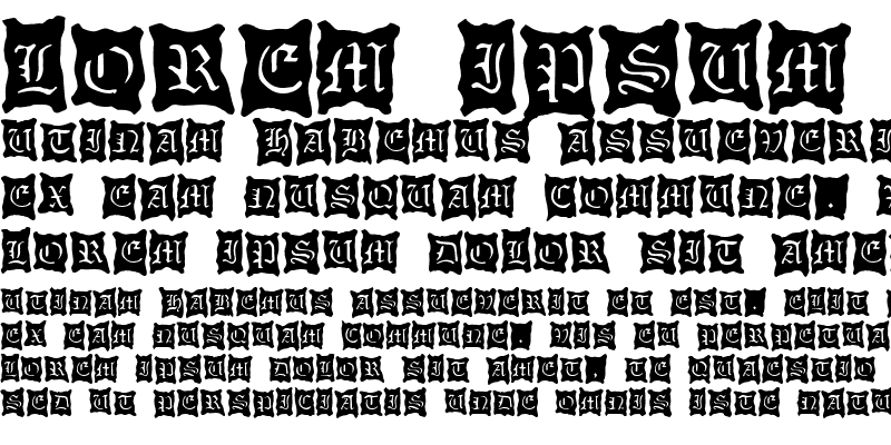 Sample of LEATHER FONT
