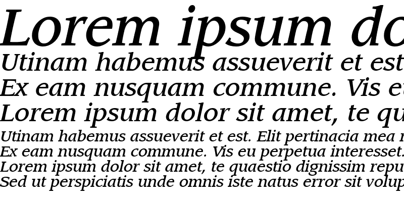 Sample of Leawood LT Medium Italic