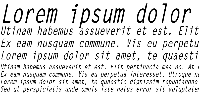 Sample of Lechter Condensed Bold Italic
