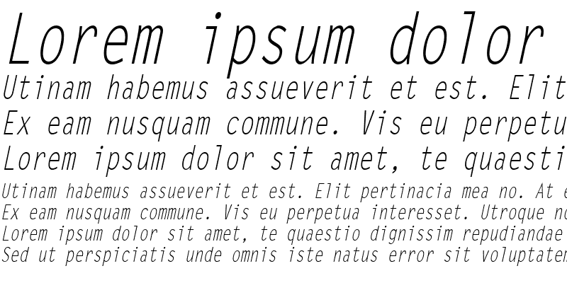 Sample of Lechter Condensed Italic
