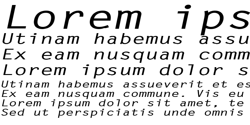 Sample of Lechter Extended Bold Italic