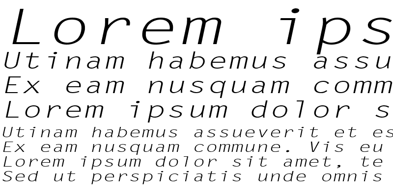 Sample of Lechter Extended Italic