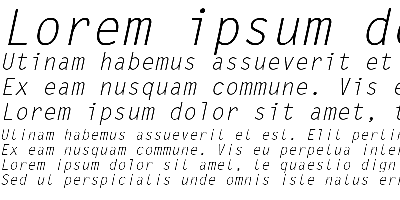 Sample of Lechter Italic
