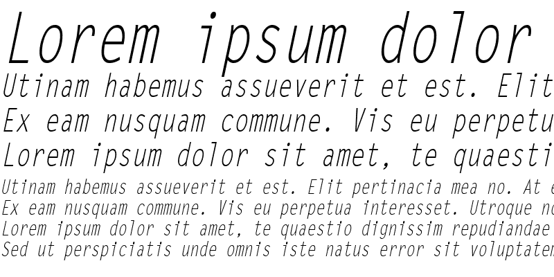 Sample of LechterCondensed Italic