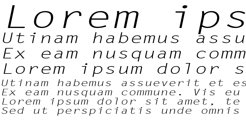 Sample of LechterExtended Italic