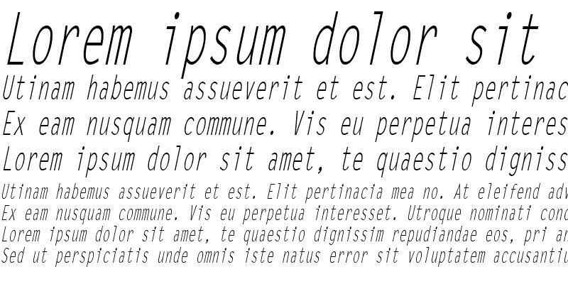 Sample of LechterThin Italic