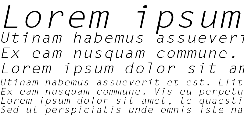 Sample of LechterWide Italic