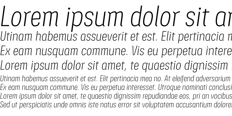 Sample of Ledare ExtraLight Italic PERSONAL USE ONLY