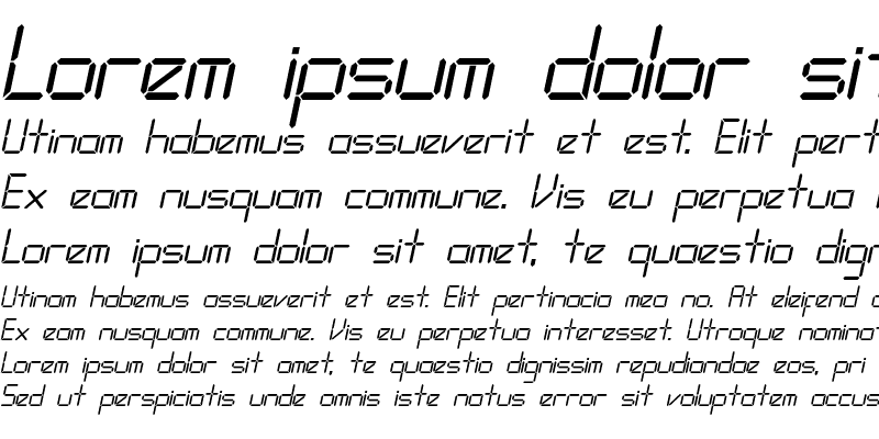 Sample of LEDSSK Italic