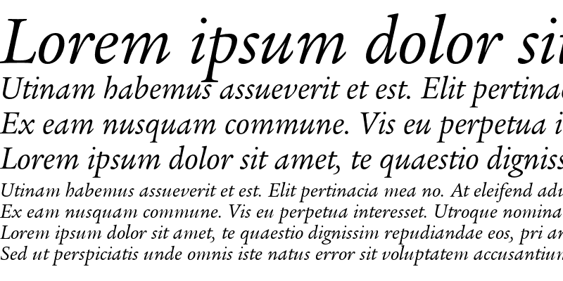 Sample of Legacy Serif ITC Book Italic