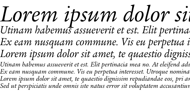 Sample of Legacy Serif ITC Std Book Italic
