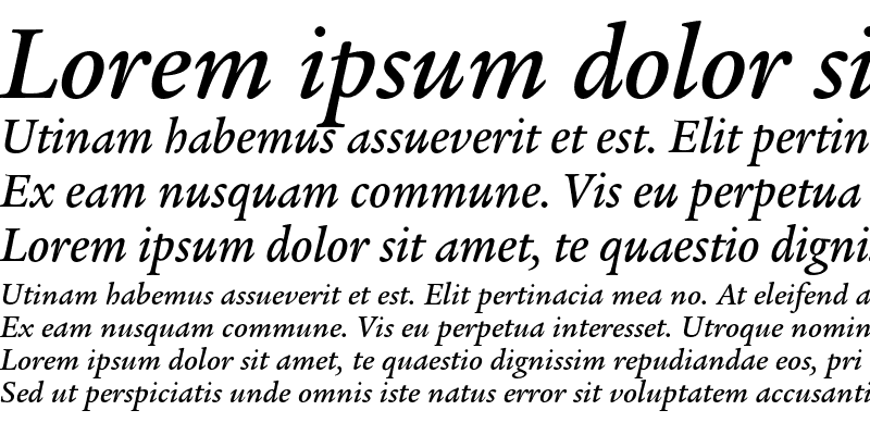 Sample of Legacy Serif ITC Std Medium Italic
