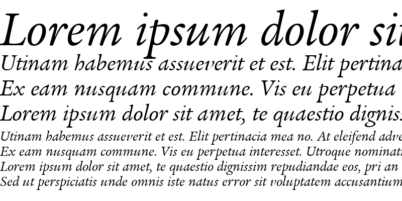 Sample of LegacySerITCBoo Italic