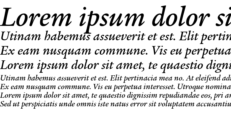 Sample of LegacySerITCMed Italic