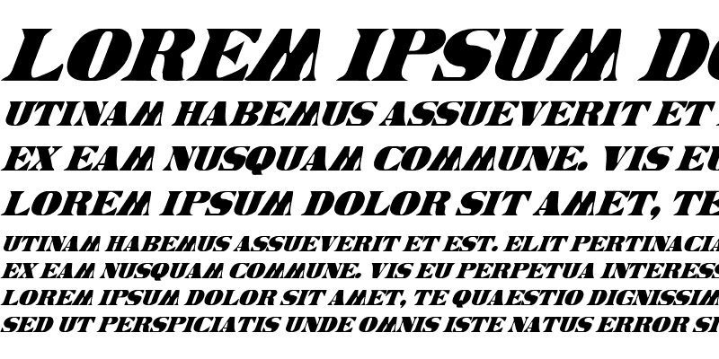 Sample of Legal Tender Condensed Italic