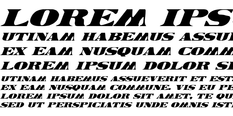 Sample of Legal Tender Italic