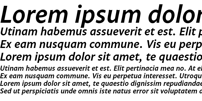 Sample of Legato LF Semi Bold Italic