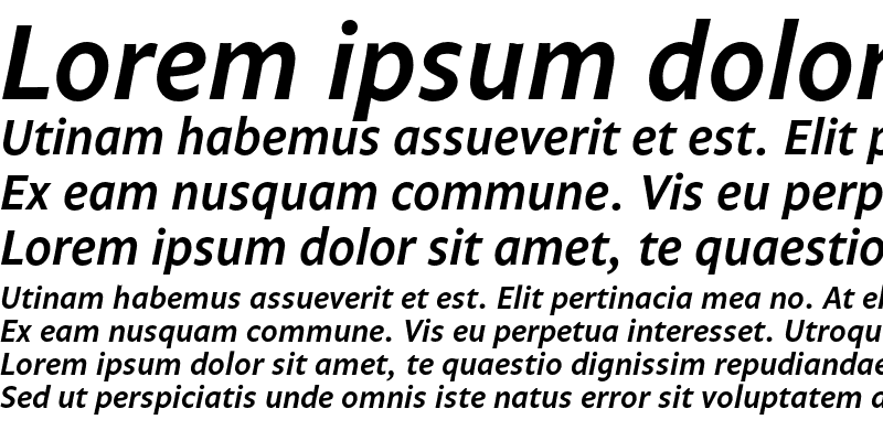 Sample of Legato TF Semi Bold Italic