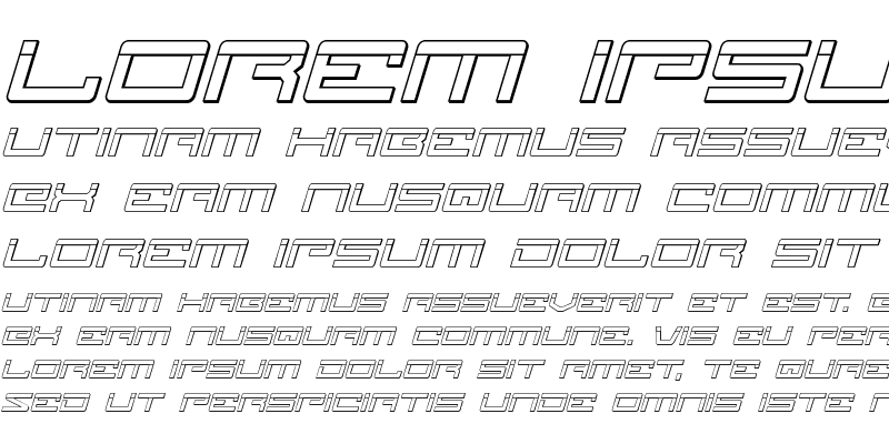 Sample of Legion Bullet Italic Italic