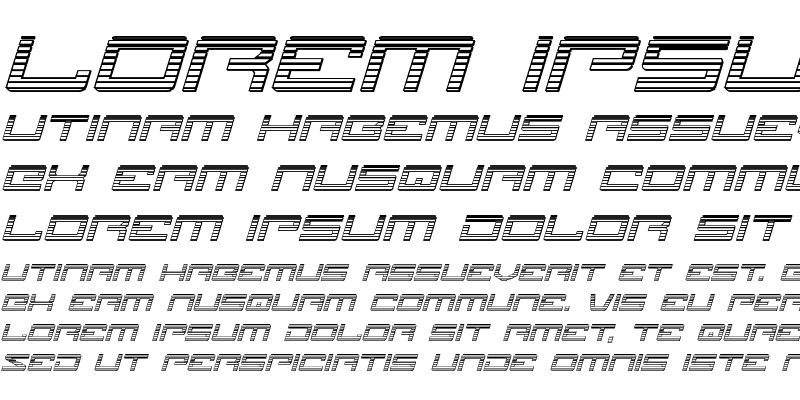 Sample of Legion Chrome Italic