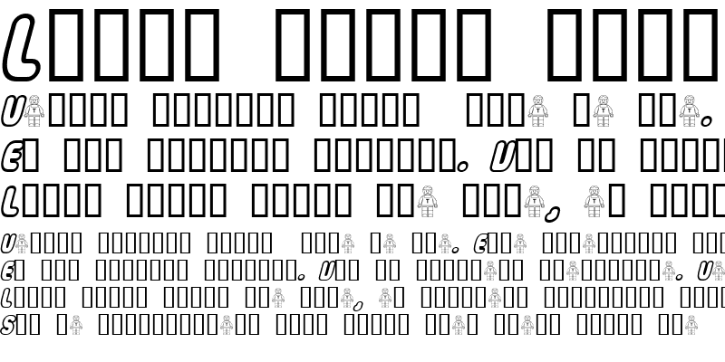 Sample of Legothick Regular