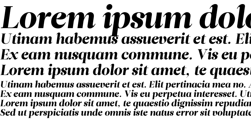Sample of Leitura Display Italic
