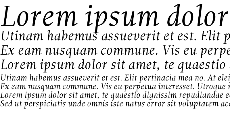 Sample of Leitura Italic 1
