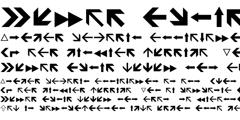 Sample of Leitura Symbols Arrows