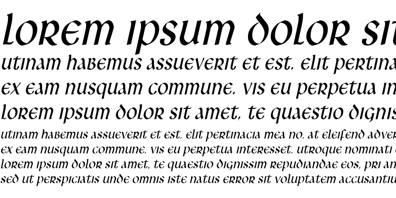 Sample of LeoCondensed Italic