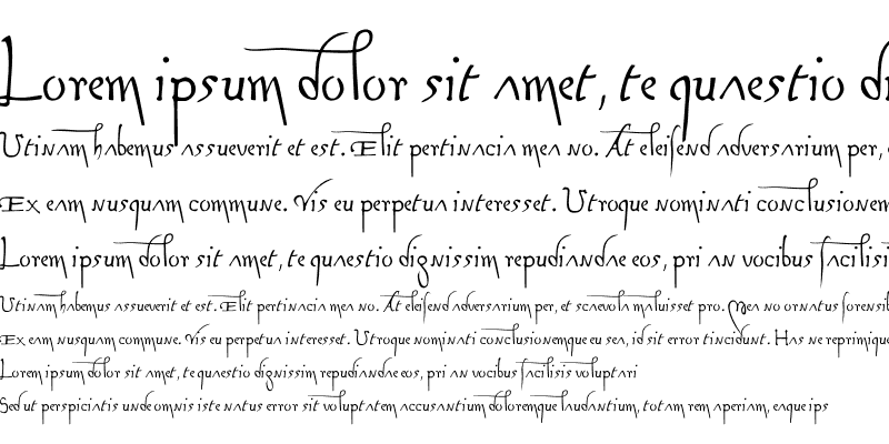 Sample of Leonardo Hand Regular