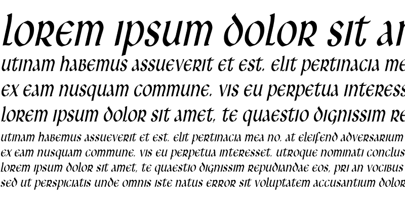 Sample of LeoThin Italic