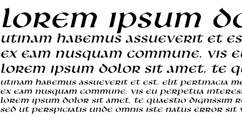 Sample of LeoWide Italic
