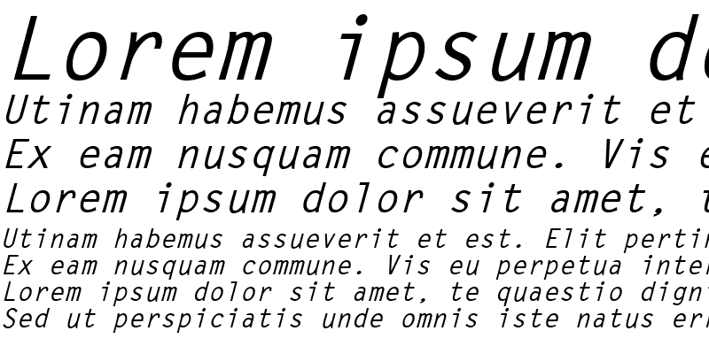 Sample of LetraSans Bold Italic