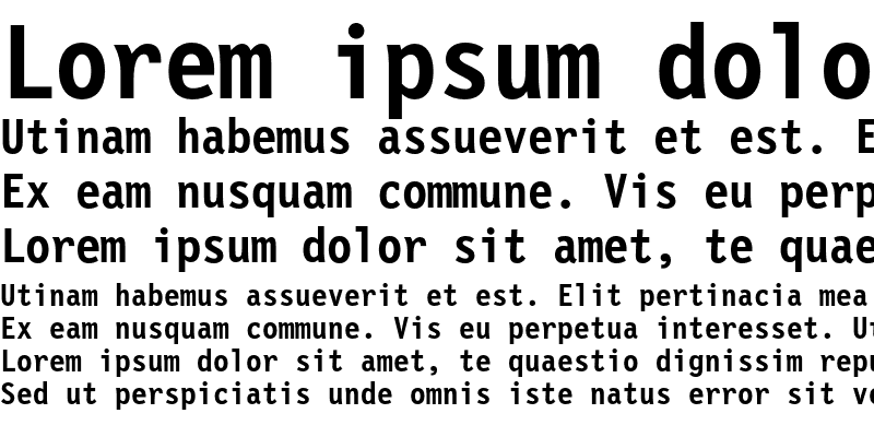 Sample of Letter Gothic 12 Pitch Bold