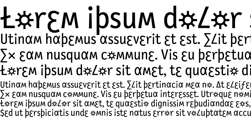 Sample of LetterGothicSlangT Roman
