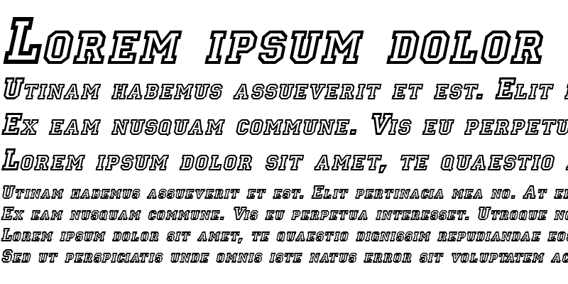 Sample of Letterman Italic