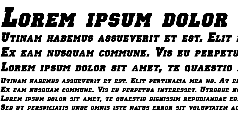 Sample of LettermanSolid Italic