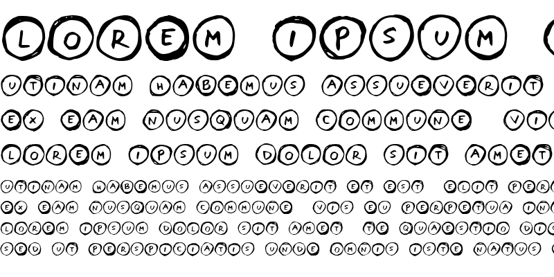 Sample of Letters in Circles Regular