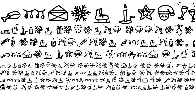 Sample of Lettertype Mies Christmas Icons