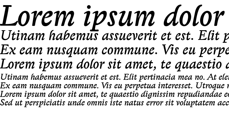 Sample of Lexicon Gothic Italic