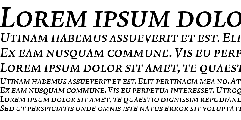 Sample of Lexicon No1 Italic B Exp