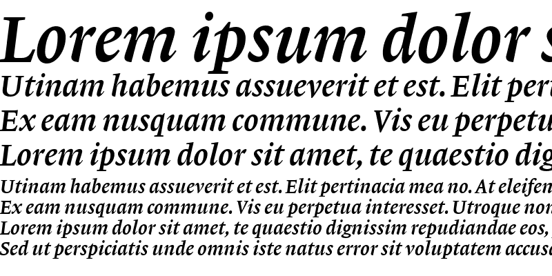 Sample of Lexicon No1 Italic C Tab