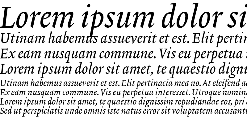 Sample of Lexicon No2 Italic A Tab